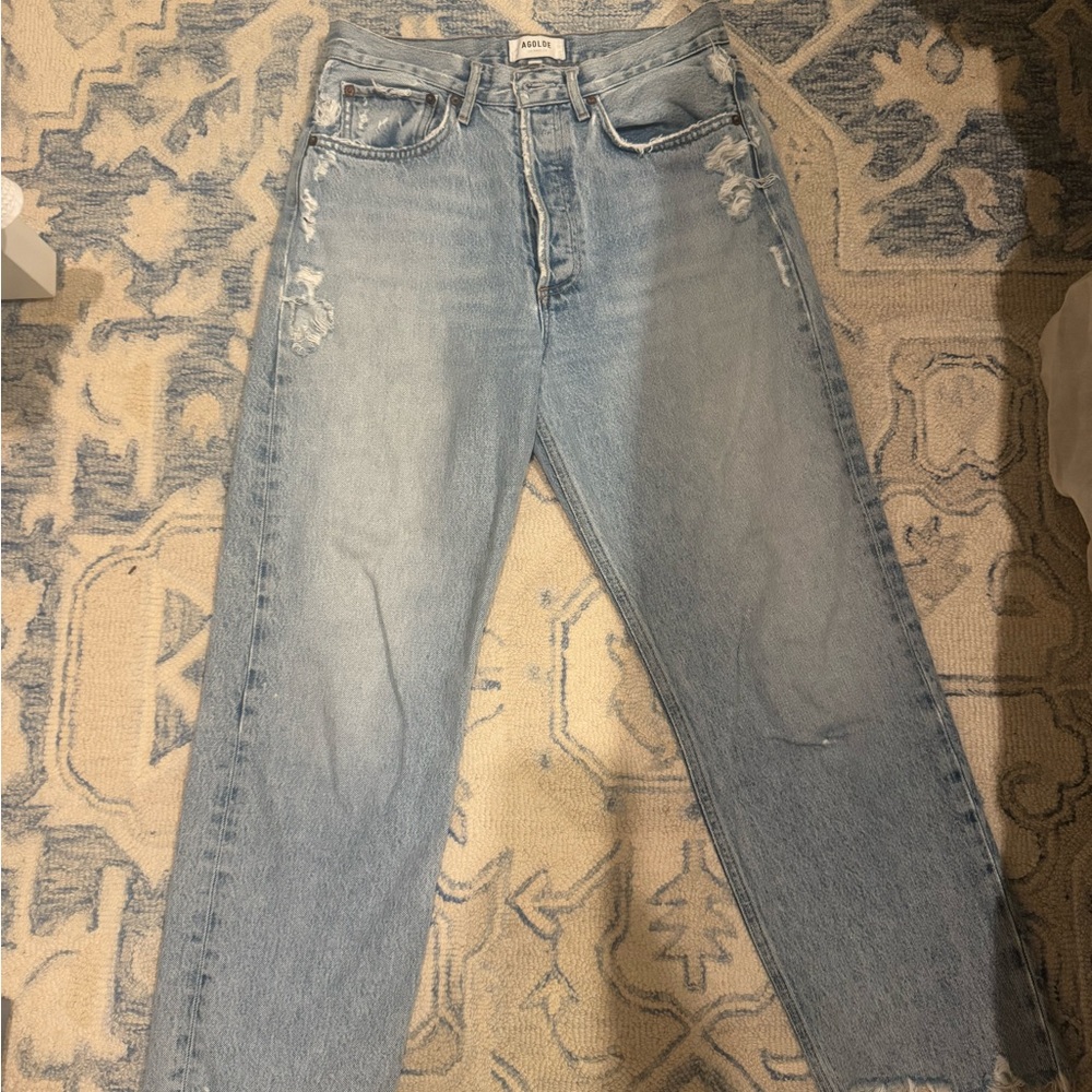 Agolde Light Blue Distressed Jeans